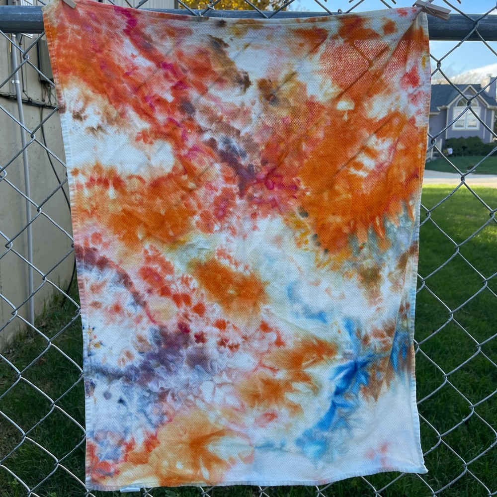 Ice Dyed Loveys, burp cloth, baby blanket, Snuggler - 2nd hand - 25x19